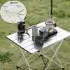 HAEGS Full Alüminyum Katlanır Kamp Sehpası, Piknik, BBQ, Balıkçılık, Doğa Aktiviteleri, Plaj için Kolay Taşınabilir Kompakt Outdoor Ultra Hafif Kamp Masası Orta Boy - Gümüş
