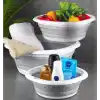 Orret Home Katlanabilir Silikon Badya,Akordiyon Plastik Leğen,Katlanabilir Leğen (25X25)