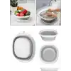 Orret Home Katlanabilir Silikon Badya,Akordiyon Plastik Leğen,Katlanabilir Leğen (25X25)