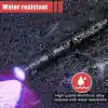 Valkyrie 395nm Ultraviyole UV Kalem El Feneri - Alüminyum Darbeye Suya Dayanıklı Cep Feneri Klipsli Kalem Fener Blacklight