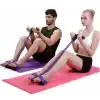 Lastikli Mekik Çekme Aleti, karın, bel, kol, bacak, pedal direnç bandı, elastik çekme yoga, mor