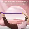 Lastikli Mekik Çekme Aleti, karın, bel, kol, bacak, pedal direnç bandı, elastik çekme yoga, mor