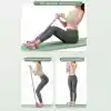 Lastikli Mekik Çekme Aleti, karın, bel, kol, bacak, pedal direnç bandı, elastik çekme yoga, mor