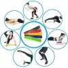 5li Pilates Direnç Bandı Seti – Hafiften Serte 5 Direnç Seviyesi, Silikon Egzersiz ve Fitness Bandı, Evde Spor, Yoga, Pilates ve Fizik Tedavi İçin