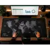 McStorey 90x40 cm Mouse Pad, Dünya Haritası Desenli Büyük Mouse Pad, Kaymaz Kauçuk Tabanlı, Dikişli Kenarlı 3 mm Klavye ve Mouse Altlığı, XXL Desk Mat, Ofis ve Gaming Masa Pedi