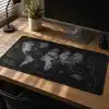 McStorey 90x40 cm Mouse Pad, Dünya Haritası Desenli Büyük Mouse Pad, Kaymaz Kauçuk Tabanlı, Dikişli Kenarlı 3 mm Klavye ve Mouse Altlığı, XXL Desk Mat, Ofis ve Gaming Masa Pedi