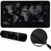 McStorey 90x40 cm Mouse Pad, Dünya Haritası Desenli Büyük Mouse Pad, Kaymaz Kauçuk Tabanlı, Dikişli Kenarlı 3 mm Klavye ve Mouse Altlığı, XXL Desk Mat, Ofis ve Gaming Masa Pedi