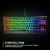 steelseries Apex 3 TKL Türkçe Gaming Klavye Tenkeyless, 8 Bölge RGB Aydınlatma Türkçe QWERTY