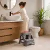 Orret Home 2 Basamaklı Merdiven Tabure Kaydırmaz Ayaklı Sağlam Plastik Basamak, Çocuk ve Yetişkin İçin Lavabo Mutfak Banyo WC Dolap Çok Amaçlı Basamak Taburesi Gri