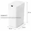 9 Litre Hareket Sensörlü Çöp Kovası, Otomatik Banyo Çöp Kovası, Çocuk Odası Çöp Sepeti, Çöp Kutusu, (2 adet 1.5 V AA pil, piller pakete dahil değildir) - 15x22x32 cm