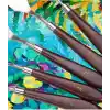 YUEMING 5 adet palet bıçağı boyama aleti, palet bıçağı, boya spatulası, boya kazıyıcı, kırmızı plastik saplı metal bıçak palet boyama akrilik boyama yağlı boya sanatçı