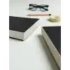 Fark Tanıtım Özel Tasarım Siyah Kraft Kapaklı A5 Çizgisiz Defter - 180 Derece Açılabilir, Sırtı Dikişli,%100 El İşçiliği, Ofis İçin İdeal, Planlayıcı (Çizgisiz)