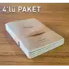 Etika A5 Kraft Kapak Tel Dikişli Defter 4lü Paket