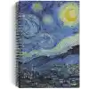 Vincent Van Gogh/The Starry Night,1889 | Spiralli Defter 02 | A5 | Çizgisiz | 100 Sayfa | Sanat