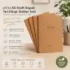 Etika A5 Kraft Kapak Tel Dikişli Defter 4lü Paket