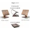 Vigo Wood - DYKOS Yükseklik Ayarlanabilir Katlanabilir 360º Dönebilen Kitap Okuma ve Laptop Standı