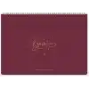 Süresiz Haftalık Spiralli Masaüstü Planlayıcı 24x34 cm - Desk Planner Bordo