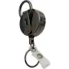 Spelt Metal Yoyo Paslanmaz Çelik Tel Çek Bırak Koruma Anti-theft Makaralı Sargılı Anahtarlık Siyah