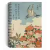 Katsushika Hokusai/Cuckoo and Azaleas,1834 | Spiralli Defter 26 | A5 | Çizgili | 100 Sayfa | Okul (Düz)