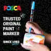 Posca Full Set 8 Akrilik Boya Kalemi Ters Çevrilebilir Orta Uçlu Kalem Uçları, Posca Kalemleri Kaya Boyama, Kumaş, Cam Boya, Metal Boya ve Grafiti için Akrilik Boya İşaretleyicileridir
