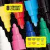 Posca Full Set 8 Akrilik Boya Kalemi Ters Çevrilebilir Orta Uçlu Kalem Uçları, Posca Kalemleri Kaya Boyama, Kumaş, Cam Boya, Metal Boya ve Grafiti için Akrilik Boya İşaretleyicileridir
