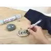 edding 5300 akrilik markör ince - beyaz - 1 su geçirmez akrilik markör - ince yuvarlak uçlu 1-2 mm