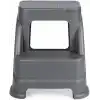 İki Basamaklı Kaymaz Büyük Boy Tabure - 120 KG Taşıma Kapasiteli - Basamaklı Tabure - Sert Plastik 42x44x44 cm