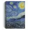 Vincent Van Gogh/The Starry Night,1889 | Spiralli Defter 22 | A5 | Çizgili | 100 Sayfa | Okul (Düz)
