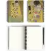 Gustav Klimt/The Kiss, 1907-08 | Spiralli Defter 28 | A5 | Çizgili | 100 Sayfa | Okul (Düz)