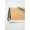 Fark Tanıtım 2li Çizgisiz Not Defter, A5 Boyut (15x21 cm), 60 Yaprak Planlama, Siyah ve Kraft Kapaklar, Ofis İçin İdeal