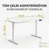 adornist - Yüksekliği Ayarlanabilir Ergonomik Bilgisayar & Çalışma Masası - Tek Motorlu (2 Hafızalı) (Beyaz, 120 * 60)