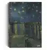 Vincent Van Gogh/Starry Night Over the Rhone,1888 | Spiralli Defter 24 | A5 | Çizgili | 100 Syf |Okul (Düz)