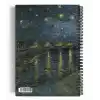 Vincent Van Gogh/Starry Night Over the Rhone,1888 | Spiralli Defter 24 | A5 | Çizgili | 100 Syf |Okul (Düz)