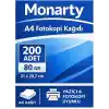A4 Fotokopi Kağıdı, 21x29,7 cm, 200 Sayfa, Beyaz, Yazıcı ve Fotokopi Uyumlu 80 gram 2 Paket