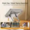 Minesk Macbook ve Laptop Standı 360 Derece Dönebilen Boyutu Ayarlanabilir Alüminyum Alaşım Ergonomik Tasarım Bilgisayar Tutucu (Bilgisayar Standı)