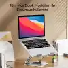 Minesk Macbook ve Laptop Standı 360 Derece Dönebilen Boyutu Ayarlanabilir Alüminyum Alaşım Ergonomik Tasarım Bilgisayar Tutucu (Bilgisayar Standı)