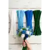 Bimotif 100lü tüylü tel şönil, 30 cm (25er adet Yeşil, Lacivert, A. Mavi, Beyaz Şönil, Çiçek Yapımına Uygun) Tek Ebat