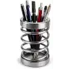 Orret Home Metal Spiral Kalemlik, Paslanmaz Çelik Yay Tasarımlı Masaüstü Kalemlik, Gümüş Ofis Kalem Tutucu, Modern Masa Düzenleyici Organizer, 12 cm