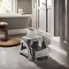 İki Basamaklı Kaymaz Tabure - 120 KG Taşıma Kapasiteli - Basamaklı Tabure - Sert Plastik (Antrasit)