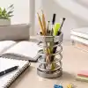 Orret Home Metal Spiral Kalemlik, Paslanmaz Çelik Yay Tasarımlı Masaüstü Kalemlik, Gümüş Ofis Kalem Tutucu, Modern Masa Düzenleyici Organizer, 12 cm