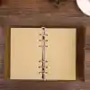 Senon Retro Vintage Saat ve Çark Baskılı Saat Kolye Uçlu Deri Kapaklı Günlük Not Defteri Zamanın Kıymetini Bilenlere Özel Tasarım Hediyelik Siyah