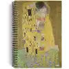 Gustav Klimt/The Kiss, 1907-08 | Spiralli Defter 13 | A5 | Çizgisiz | 100 Sayfa | Sanat