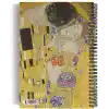 Gustav Klimt/The Kiss, 1907-08 | Spiralli Defter 13 | A5 | Çizgisiz | 100 Sayfa | Sanat
