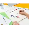 BIC Cristal Orijinal Tükenmez Kalem, Orta Uçlu (1,00 mm), Altıgen Şaft ve Uygun Kapaklı - Mavi, Her Biri 10 Adet Karton Kutu