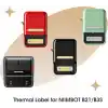 NIIMBOT B21/B3S 1,96 x 2,75 inç (50 × 70 mm) su geçirmez yapışkan kağıt etiketi bandı, kendinden yapışkanlı gönderi adresi etiketleri için, 1 rulo 110 adet (beyaz)