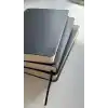 Fark Tanıtım Defter, Çizgisiz Not Defteri, Siyah Termo Deri Kapaklı Çizgisiz Not Defter, 128 Yaprak A5 Planlama Not Defteri, Ofis ve Kırtasiye, Plan, Notebook (14cm x 21 cm)
