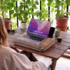 Vigo Wood-LS013 Minderli Laptop Sehpası (Ceviz)