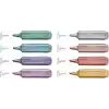 Faber-Castell 46 Metalik Renk Fosforlu Kalem Seti, 8li Karton Kutu, Su Bazlı Mürekkep, Dayanıklı Kesik Uç