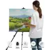 Temel Katlanabilir Metal Tripod Şövale - Ayarlanabilir, Taşıma Çantalı, Siyah