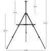 Temel Katlanabilir Metal Tripod Şövale - Ayarlanabilir, Taşıma Çantalı, Siyah